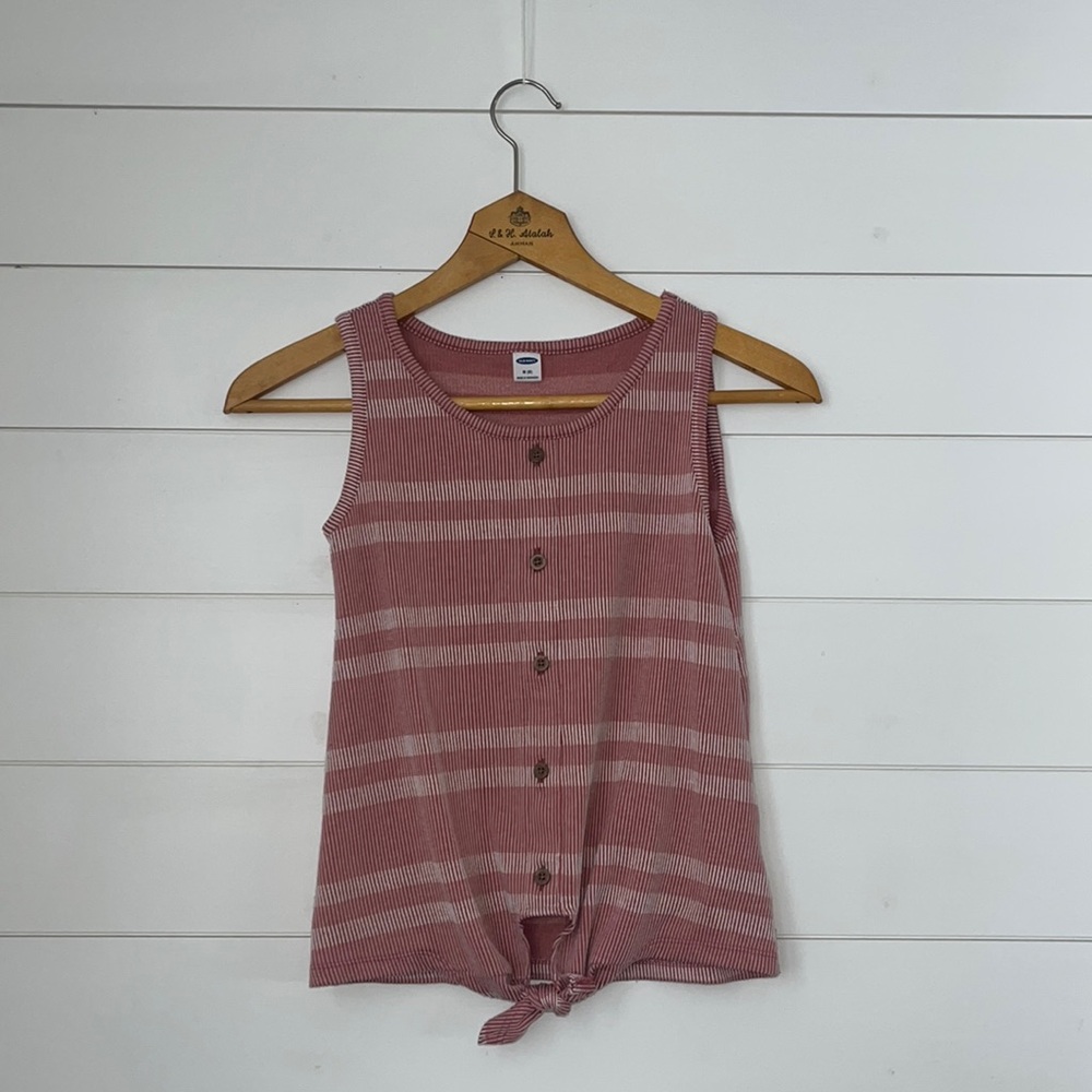 Old Navy Girls pink ribbed sleeveless top